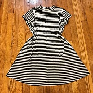 Mini black and white striped dress!